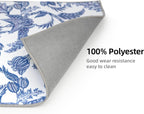 2 Pack XXL 17" x 24" Blue and White Porcelain Dish Drying Mat - Dish Drying Mats for Kitchen Counter, Super Absorbent, Anti-Slip, Fast Drying, Kitchen Must-Have