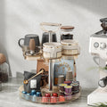 Rotating Stanley Cup Holder, Portable Water Bottle Organizer for 6 Stanley 40 oz & Mug, Adjustable Lazy Susan Organizer for Table Top Cabinet Home Countertop Pantry Shelf Tumbler Lid Organizer