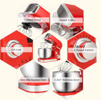 Stand Mixer, Kitchen in the box 3.2Qt Small Electric Food Mixer,6 Speeds Portable Lightweight Kitchen Mixer for Daily Use with Egg Whisk,Dough Hook,Flat Beater (Red)