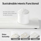 2PCS Diatomite Quick Stone Drying Tray Mat for Bathroom & Kitchen Counter, Instant Dry Water Absorbent Drink Bar Coaster,Vanity Sink Caddy Organizer,Dish Soap Sponge Holder, White,9"x3.5"