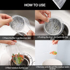 500 Pcs Mesh Sink Strainer Bag, Disposable Kitchen Sink Filter Bag Strainer Nets for Collecting Kitchen Garbage Bathroom Floor Drain