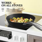imarku Non Stick Frying Pans, 8&10&12 inch Nonstick Skillet, Professional Frying Pan, Induction Compatible Cooking Pan Set, Cool Stainless Steel Handle, Dishwasher Safe, Gift for Men and Women