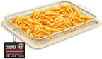 Bakken-Swiss Crisper Tray White marble Coating - 2-Piece Set, Non-Stick Basket Design for Healthier Cooking in Regular Ovens - Make Great Crispy Food, Bacon and More, Extra Large Size 19" x 13"