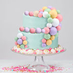 108 Pcs Balls Cake Topper DIY Cupcake Insert Foam Balloons for Cake Baking Wedding Anniversary Birthday Decoration(Vivid Colors,Multi Sizes)