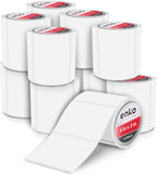 enKo 4" x 3" Labels for Zebra Desktop Printers (12 Rolls, 6000 Labels) - Blank White Direct Thermal Address Mailing Shipping Barcode FBA Stickers FNSKU Label for Zebra and Eltron (Perforated)