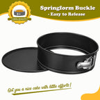 Hiware 10 Inch Non-stick Springform Pan with Removable Bottom/Leakproof Cheesecake Pan