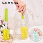Aofmee 80oz Glass Pitcher with Lid, 2.4 Liter Water Pitcher, Glass Carafe for Cold or Hot Beverages, Sun Tea Jar, Easy Clean Heat Resistant Jug for Juice, Milk