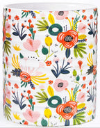 Kitchen Utensil Holder,7.2″Extra Large Stable Garden Floral Pattern Ceramic Utensil Crock,Flower Utensil Organizer for Countertop,Kitchen Decor,Utensil Holder for Housewarming,Wedding Gift