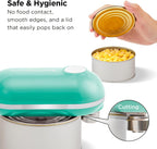 Kitchen Mama Mini Plus Rechargeable Electric Can Opener: USB-C Charging, Hands-Free, Auto Stop, Compact, Cordless, Smooth Edge - Perfect for Seniors with Arthritis, Home, and Travel (Teal)