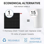 Homaxy 100% Cotton Terry Kitchen Dish Cloths, Ultra Soft and Absorbent Dish Towels for Kitchen, Suitable for Drying and Washing Dishes, 12 Pack, 12 x 12 Inches, Mixed Colour