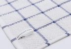Cotton Grid Dish Cloths, Terry Cleaning Rags, 12 x 12 Inches, Light and Soft, Quick Drying Dish Rags, 8pc/Set (Blue Multi)