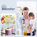 FRESKO Immersion Blender Handheld, 4-in-1 Stainless Steel Hand Electric Stick Mixer with 12-Speeds & Turbo Mode, Powerful 500W Emulsion Blender with Beaker, Chopper & Whisk