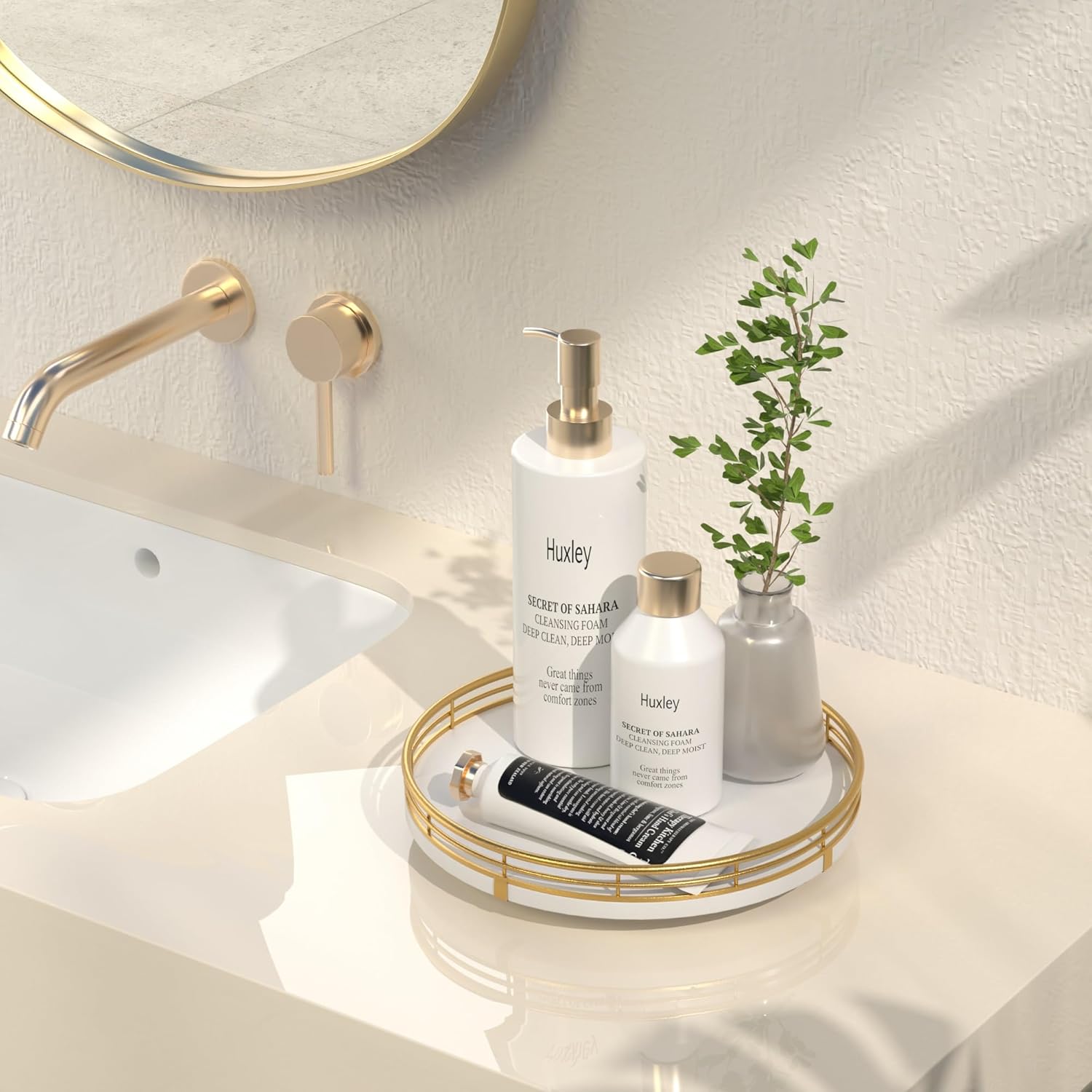 9" Wooden Lazy Susan Turntable for Cabinet – Rotating Spice Rack Organizer, Small Kitchen Countertop Tray for Dining Table & Pantry Storage