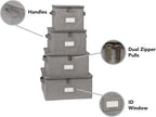Covermates Keepsakes Dish Storage Box - Stackable, Reinforced Handles, China Storage, Grey Heather