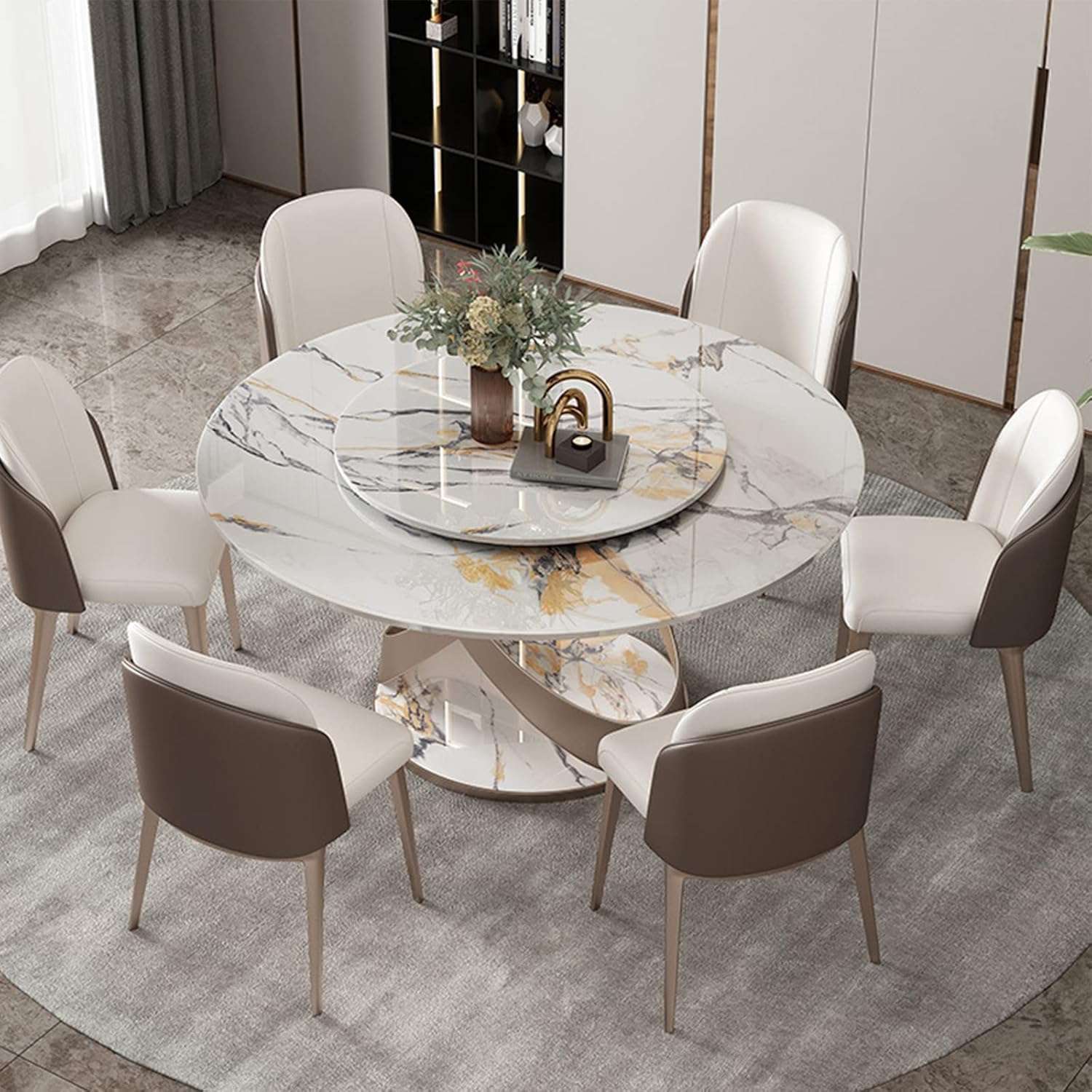 Lazy Susan Turntable Bearings Swivel Plate Hardware Aluminum Metal for Dining-Table and Workbench (10 Inchs) … …