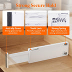 Lifewit 12 Pack Drawer Dividers Plastic 4" High, 13.5-22" Adjustable Drawer Organizers for Clothes, Expandable Dresser Separators in Bedroom/Bathroom/Kitchen/Fridge/Office Organization and Storage