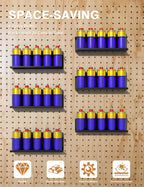 6 Pack Spray Can Holder Organizer, Wall-Mounted Steel Spray Bottle Rack, Tool Box Storage Rack, 5 Cans Metal Paint Can Organizer for Garage, Workspace, Shop, Home or Tool Trailer, Black