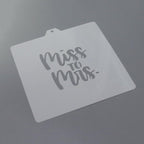 Wedding Cookie Cutter and Stencil Set Bundle Miss to Mrs Bachelorette Wedding Bridal Plaque Cookie Cutter or Stencil (Miss to Mrs)