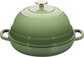 Enameled Cast Iron Dutch Oven Pot with Lid, Round Bread Oven for Homemade Sourdough Bread Baking, 6 Quart, Pistachio Green