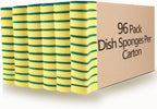 Kitchen Cleaning Sponges,96 Pack Eco Non-Scratch for Dish,Scrub Sponges