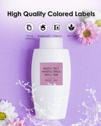 iEager Purple Square Thermal Label Stickers, 2"x2" Self-Adhesive Square Direct Thermal Labels with Perforation Line, 500 Sheets/Roll