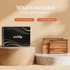 SMIRLY Bamboo Cutting Board Set, Chopping Board and Wooden Cutting Boards for Kitchen, Small Wood Cutting Board and butcher block (Acacia Wood, 2 Pack)