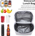 NOL Natural Organic Lifestyle Insulated Lunch Bags for Women Cooler Bag Lightweight Nylon Waterproof Lunch Box For Work