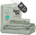 100% Viscose from Bamboo Sheets King Size, Super Soft Bedding Set, 4PC Cooling Sheets for Hot Sleepers, Vegan Silk Moisture Wicking, Organically Grown Bedsheet, Sage - 76" x 80"