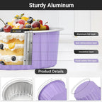 EUSOAR Disposable Ramekins, 60pcs 5oz Aluminum Cupcake Baking Cups Reusable, Mini Muffin Cups Cupcake Liners with Lids, Creme Brulee Containers Mold Tin, for Party Family Gathering Shower Catering