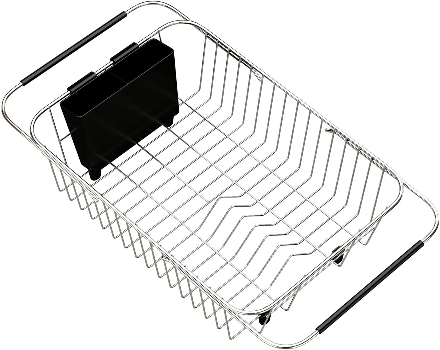 Adjustable Over Sink Dish Rack Stainless Steel Dish Drying Rack On Counter or in Sink, Rustproof