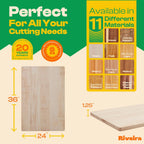 Riveira Maple Wood Cutting Board – Gourmet Maple Grandeur: 36 x 24 Wooden Cutting Board – Natural Wooden Cutting Boards For Kitchen Decorative – Innovative Juice Grooves Maple Wooden Chopping Board