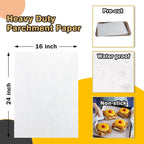 Cuffie in-Ea katbite in-Ear Earbuds Pack of 500 Parchment Paper, 40.6 x 61 cm Baking Paper, Durable and Non-Stick Parchment Paper, Pre-Cut Parchment Paper