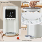 OCTAVO Water Boiler & Warmer 5 Liter, 304 Stainless Steel Water Tank, 700 Watt 6 Adjustable Water Temperature, LCD Touch Control Screen, Child Lock with Water Shortage Indicator