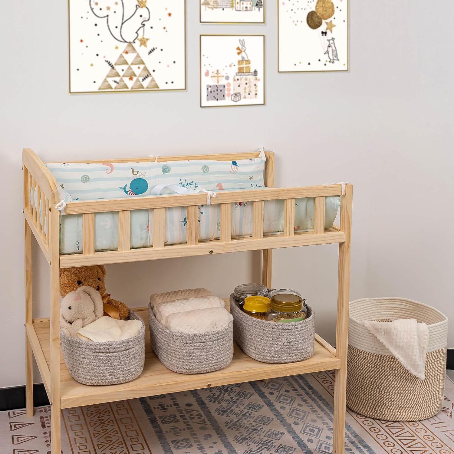 CubesLand Small Storage Baskets for Shelf,Cube Organizer Basket Bin,Woven Baskets for Shelves,Soft Toys Storage Basket,Baby Nursery Basket Bin,Home Decor 12 x 8 x 5.11 inches Light Brown
