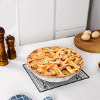 Lareina Ceramic Pie Pans for Baking, 9 Inch Deep dish pie plates with Ruffled Edge for Apple Pie, Durable Pie Dish, Non-Stick, Oven & Dishwasher Safe, Set of 2, White