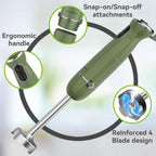 Immersion Blender Handheld 5 in 1 Hand Blender, 1000W Hand Mixer Stick, BPA-Free 12 Speed Handheld Blender with Mixing Beaker, Chopper, Whisk and Milk Frother for Soup, Smoothies, Sauce, Baby Food