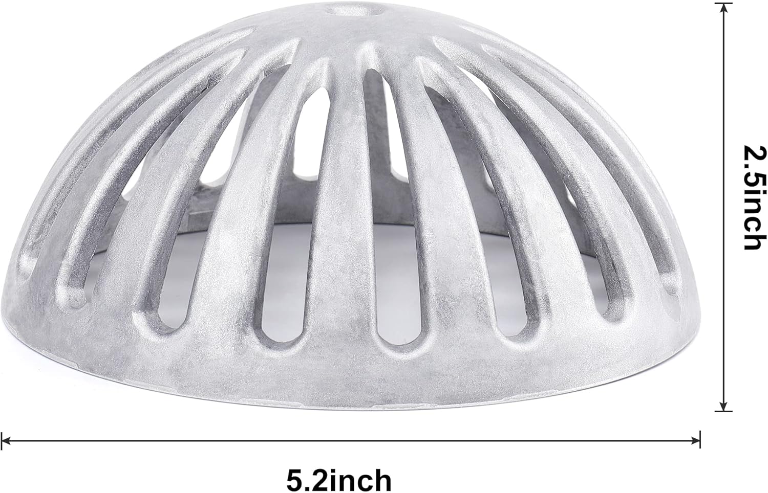 Heavy Duty Aluminum Floor Drain Cover, Floor Drain Strainer, Floor Sink Strainer, Dome Drain Cover for Restaurant, Home, Garden, Kitchen, Bar, Buffet or Food Service, 5-1/2" W x 2-1/4"H(1PCS)