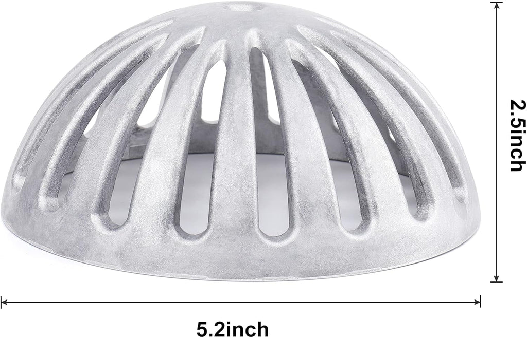 Floor Sink Strainer, Floor Drain Strainer, Heavy Duty Aluminum Dome Drain Cover, Floor Drain Cover for Restaurant, Home, Garden, Kitchen, Bar, Buffet or Food Service 5-1/2" W x 2-1/4"H(5PCS)
