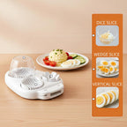 3 in 1 Egg Slicer Dicer & Cuber for Hard Boiled Eggs - Heavy Duty Stainless Steel, 3 Slice Modes Kitchen Gadget for Strawberry, Grape, Cherry Tomato - Easy to Clean, Dishwasher Safe (White)