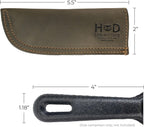 Hide & Drink, Hot Handle, Cast Iron Protector, Panhandle Potholder, Double Layered, Double Stitched, Slides On/Off Easily onto Metal Skillet Grips, Full Grain Leather, Handmade, Dark Jade