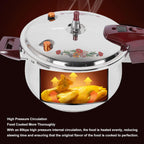 Stainless Steel Pressure Cooker 80KPA, Cookware Pressure Canner Rice Cooker with Safety Valve Devices, Compatible with Gas & Induction Cooker (7L)