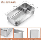 LIANYU 8 Pack 9x5 Inch Loaf Pans for Bread Baking, Stainless Steel Baking Bread Pans, Small Loaf Tins for Homemade Brownies and Pound Cakes, Dishwasher Safe