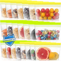 Lerine 22 Pack Reusable Snack Bags Dishwasher Microwave Safe, Stand Up Reusable Food Storag Bags, BPA Free Leakproof Reusable Bags Snack Pouch for Candy, fruits, Cereal, Home Organization
