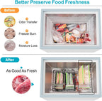 iSPECLE 10 Pack Freezer Bags - 3 Pack Gallon Bags 4 Pack Sandwich Bags 3 Pack Snack Bags BPA-Free Reusable Freezer Bags with Stand-Up Bottom and Label, Leakproof to Keep Frozen Food Fresh, Green