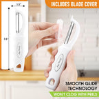 Spring Chef Premium Swivel Vegetable Peeler, Comfortable Handle and Ultra Sharp Stainless Steel Blades - Perfect Kitchen Peeler For Veggie, Fruit, Potato, Carrot, Apple - White - Set of 2