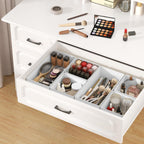 DIMJ Drawer Organizer Clothes 24 Pack - Foldable Baby Organizers and Storage & Dresser Organizer for Bedroom, Closet - Nursery Organization Dresser Dividers for underwear, Sock,Bra, Belt, Tie, White