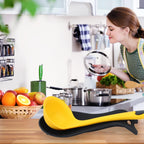 MSY BIGSUNNY Silicone Spoon Rest for Stove Top, Heat Resistant Spoon Rest, Cooking Utensils Holder for Kitchen Counter - (Set of 2, Black)
