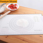 Silicone Pastry Mat Extra Thick Non Stick Baking Mat, Fondant Mat,Counter Mat,Dough Rolling Mat, Oven Liner, Pie Crust Mat