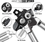 BYVOV Stainless Steel Can Opener Manual with Smooth Edge Heavy Duty Handle Easy Turn 9- Inch