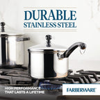 Farberware Classic Stainless Steel Sauce Pan/Saucepan with Lid, 3 Quart, Silver
